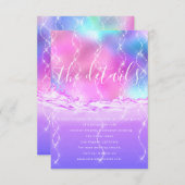 Informatie over Kaart bruiloft Details Pastels (Voorkant / Achterkant)