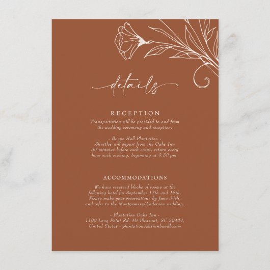 Informatie over Kaart van het script voor Terracot (Voorkant)