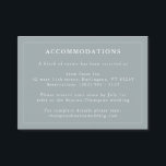 Informatie over kantoorruimte in een robuust blauw informatiekaartje<br><div class="desc">Neem deze kleine kaarten op om uw gasten te informeren over Hotel Accommodations. Robuuste blauwe en witte kaarten en elegante typografie die alle benodigde informatie biedt. Ontworpen om te coördineren met ons moderne Blush- en Dusty Blue Waterverf Floral Wedding Collectie. Pas uw gegevens aan met behulp van de opgegeven velden...</div>