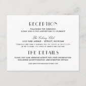 Informatie over  kunst deco-bruiloft informatiekaartje (Voorkant)