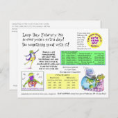 Informatie over lederen dag om te verzenden briefkaart (Voorkant / Achterkant)