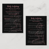 Informatie over lichaamsscruptie voor en na de beh visitekaartje (Voorkant / Achterkant)