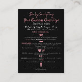 Informatie over lichaamsscruptie voor en na de beh visitekaartje (Voorkant)