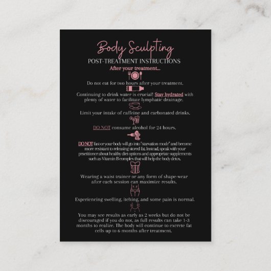 Informatie over lichaamsscruptie voor en na de beh visitekaartje (Achterkant)
