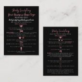 Informatie over lichaamsscruptie voor en na de beh visitekaartje (Voorkant / Achterkant)