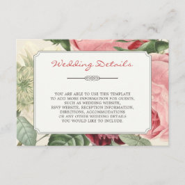 Informatie over Lijst drumperen bruiloft Informatiekaartje