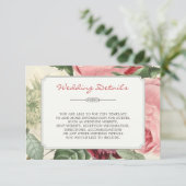 Informatie over  Lijst drumperen bruiloft Informatiekaartje (Staand voorkant)