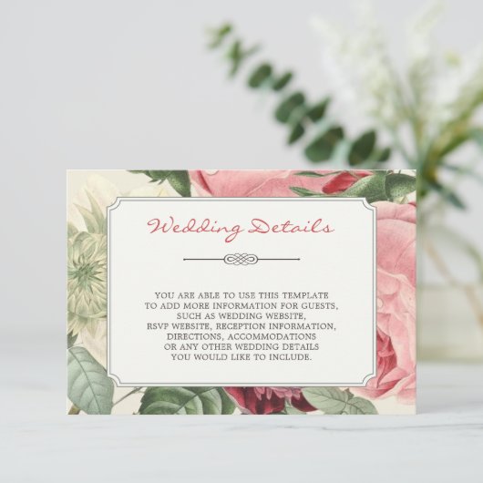 Informatie over  Lijst drumperen bruiloft Informatiekaartje (Staand voorkant)