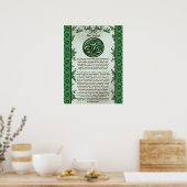 Informatie over Malachite Ivy Triskel Poster (Keuken)