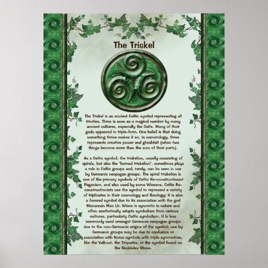 Informatie over Malachite Ivy Triskel Poster (Voorkant)
