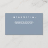 Informatie over Micro Wedding Blue White Informatiekaartje (Voorkant)