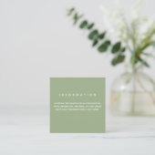Informatie over Micro Wedding Sage Informatiekaartje (Staand voorkant)