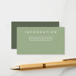 Informatie over Micro Wedding Sage Typografie Informatiekaartje