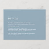 Informatie over minimale lichtblauwe bruiloft informatiekaartje (Voorkant)