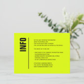 Informatie over moderne, minimalistische Chartreus Informatiekaartje (Staand voorkant)