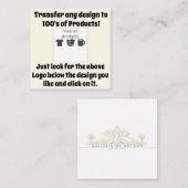 Informatie over overdrachtsontwerp informatiekaartje (Voorkant / Achterkant)