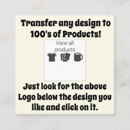 Informatie over overdrachtsontwerp informatiekaartje