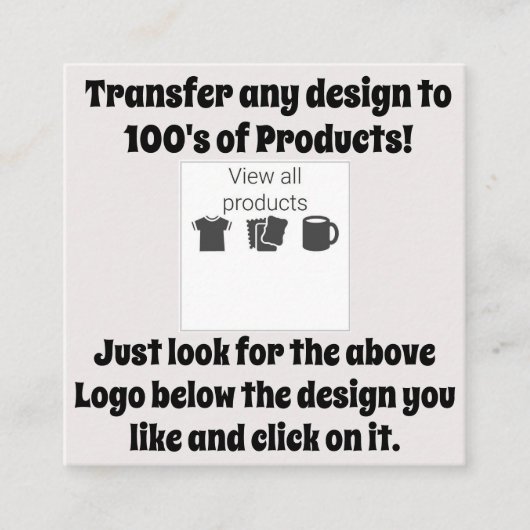 Informatie over overdrachtsontwerp informatiekaartje (Voorkant)