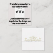 Informatie over overdrachtsontwerp informatiekaartje (Voorkant / Achterkant)