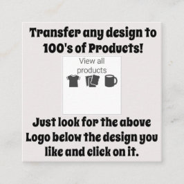 Informatie over overdrachtsontwerp informatiekaartje