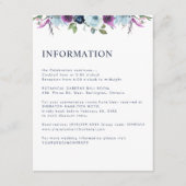 Informatie over Paarse en blauwe Florence-gasten/o Informatiekaartje (Voorkant)