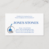 Informatie over professionele schoonmaakservice visitekaartje (Voorkant)