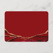 Informatie over Red and Gold Wedding Agate Informatiekaartje (Achterkant)