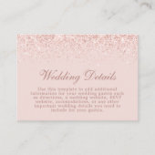 Informatie over roos Gold Confetti Blush Pink Wedd Informatiekaartje (Voorkant)