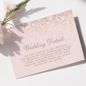 Informatie over roos Gold Confetti Blush Pink Wedd Informatiekaartje