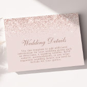 Informatie over roos Gold Confetti Blush Pink Wedd Informatiekaartje