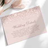 Informatie over roos Gold Confetti Blush Pink Wedd Informatiekaartje