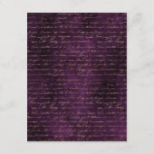 Informatie over roze en Paarse Floral Wedding Gues Informatiekaartje (Achterkant)