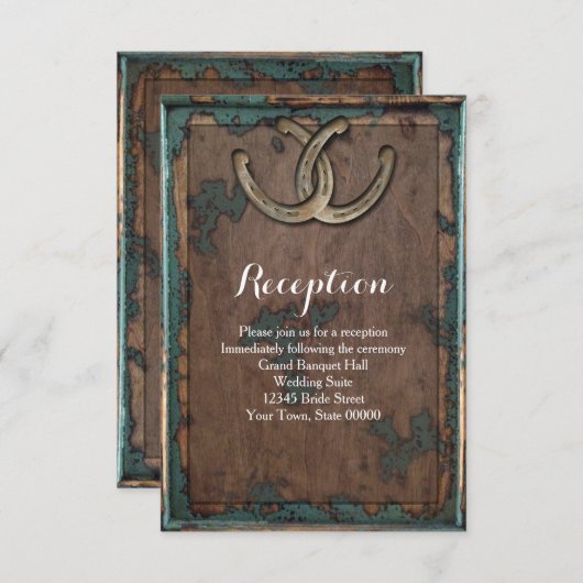 Informatie over Rustige Hoefijzer bruiloft Kaart (Voorkant / Achterkant)