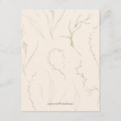 Informatie over Sage Green Stylish modern arch Wed Informatiekaartje (Achterkant)