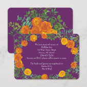 Informatie over Sinaasappel & Paarse Pruim Pioen R Kaart (Voorkant / Achterkant)