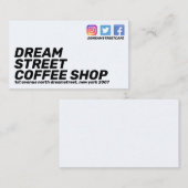 Informatie over sociale media visitekaartje (Voorkant / Achterkant)