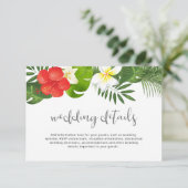 Informatie over Tropische Floral Wedding ID475 Informatiekaartje (Staand voorkant)