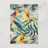 Informatie over tropische oerwouden florale bruilo informatiekaartje (Achterkant)