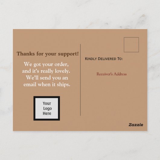 Informatie over verzending van ansichtkaart briefkaart (Achterkant)