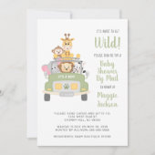 Informatie over Wild Safari Baby shower per post Kaart (Voorkant)