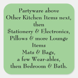 Informatie over wilde bloemen. . . vierkante sticker