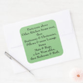 Informatie over wilde bloemen. . . vierkante sticker (Envelop)