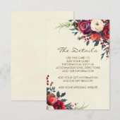 Informatie over wintervakantievakantie informatiekaartje (Voorkant / Achterkant)