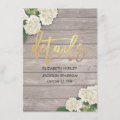 Informatie over withydrangea Floral Wedding Informatiekaartje (Achterkant)