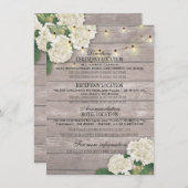 Informatie over withydrangea Floral Wedding Informatiekaartje (Voorkant / Achterkant)