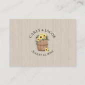 Informatie over zonnebloemen Website - Barrel Visitekaartje (Achterkant)