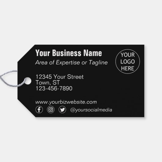 Informatie over zwart-wit en Abstract ventilator Cadeaulabel (Achterkant Horizontaal)