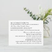 Informatie over  zwarte decobruiloft informatiekaartje (Staand voorkant)