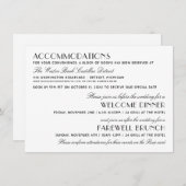 Informatie over  zwarte decobruiloft informatiekaartje (Voorkant / Achterkant)