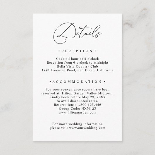 Informatie over zwarte en witte bruine bruine brui informatiekaartje (Voorkant)